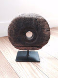 ANTIQUE MOUNTED TEAK WHEELS